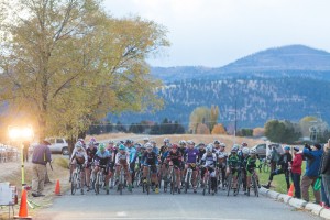It was a crowded start line for the ladies on Saturday
