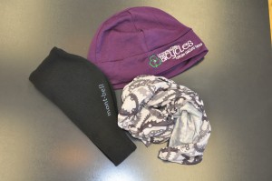 Three Essentials to Keep Warm: Fitzy Beanie, Mont-Bell Headband, Buff