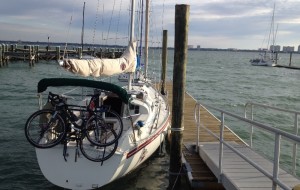 Getting ready to set sail on our bike adventure