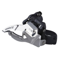SRAM X7 2x10 Front Derailleur<br>(High-clamp, Bottom-pull, 39T)